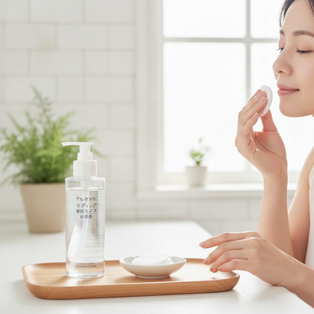 40代の乾燥肌ケアをイメージしたスキンケア画像