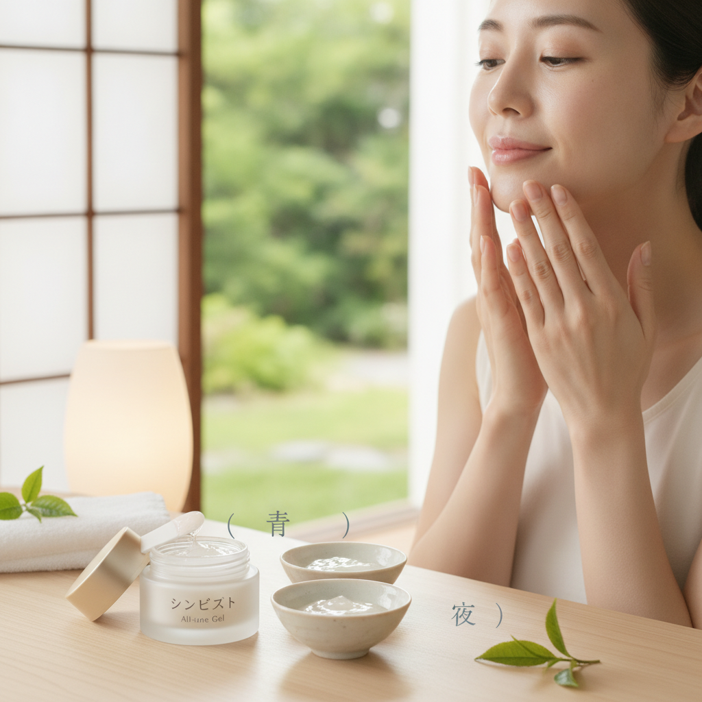 40代の乾燥肌ケアをイメージしたスキンケア画像